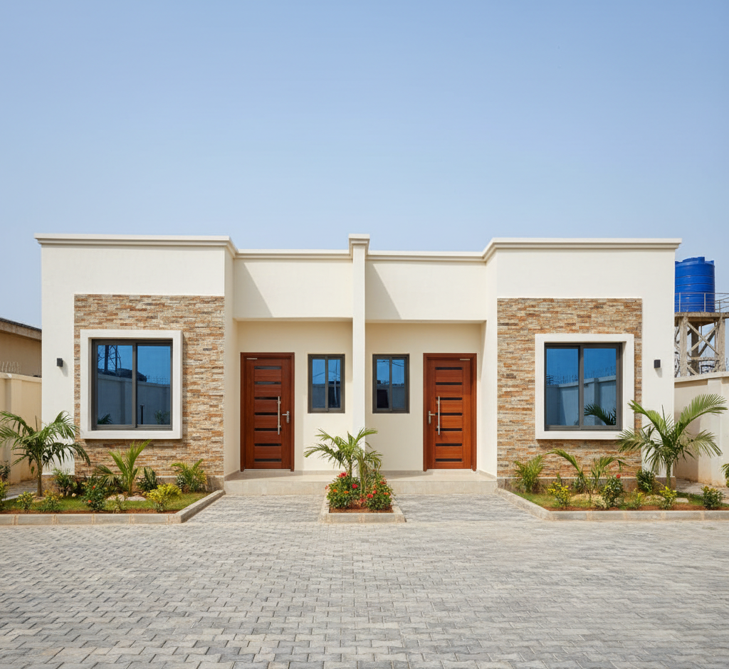 2 bedroom bungalow semi-detached building